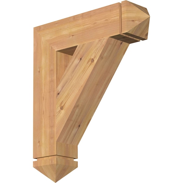 Ekena Millwork Traditional Arts & Crafts Smooth Bracket, Western Red Cedar, 5 1/2"W x 24"D x 28"H BKT06X24X28TRA03SWR - main